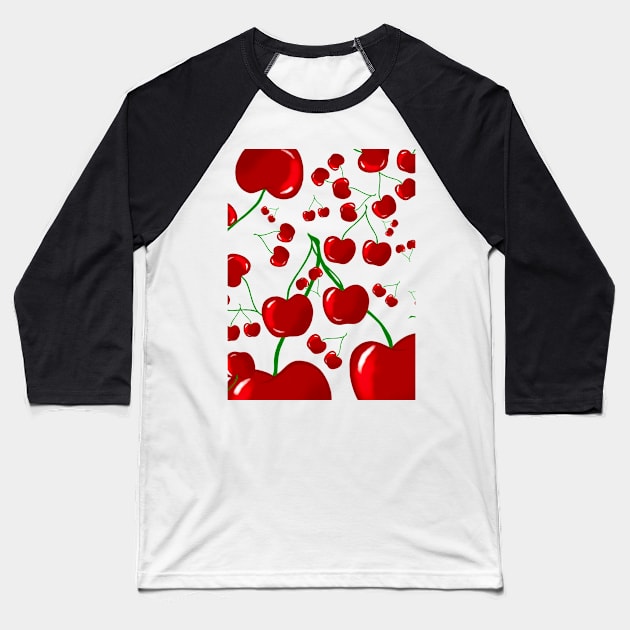 Cherry Baseball T-Shirt by Shatha